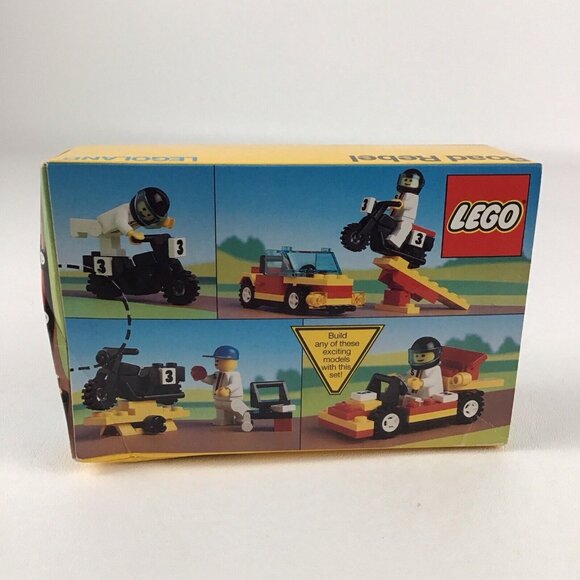Lego 6644 Legoland Town System ROAD REBEL 59 Interlocking Pieces 1990 New Sealed - Picture 4 of 7